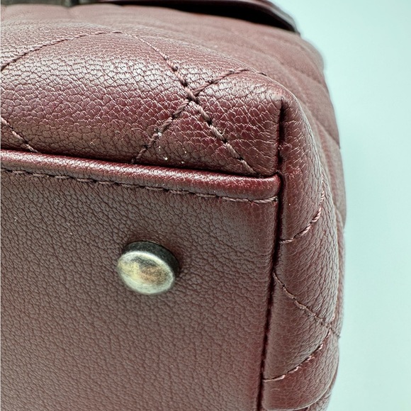 Chanel burgundy University top handle with chain strap - Picture 5 of 14